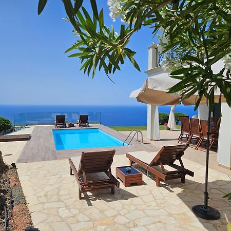 Villa Vardia-Amazing Seaviews With Heated Pool Sinarádes Extérieur photo