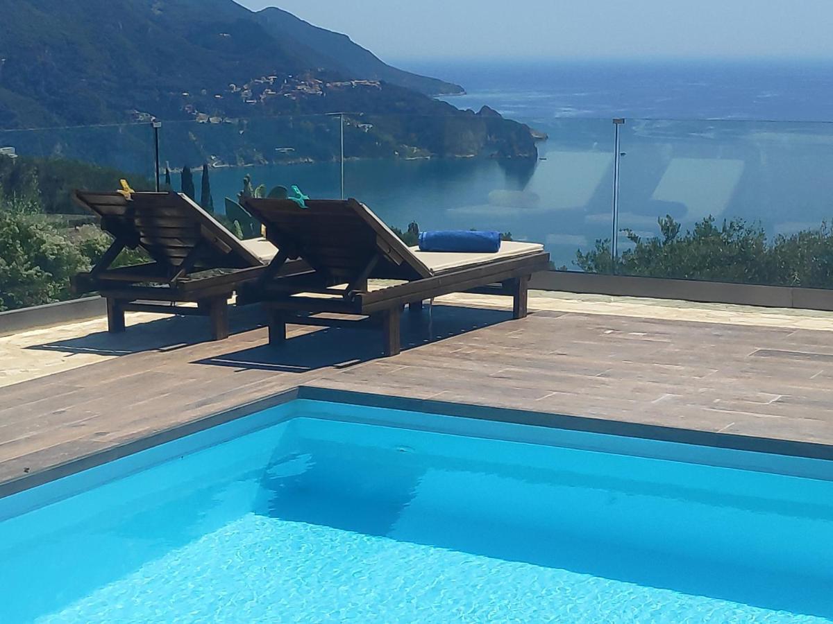 Villa Vardia-Amazing Seaviews With Heated Pool Sinarádes Extérieur photo