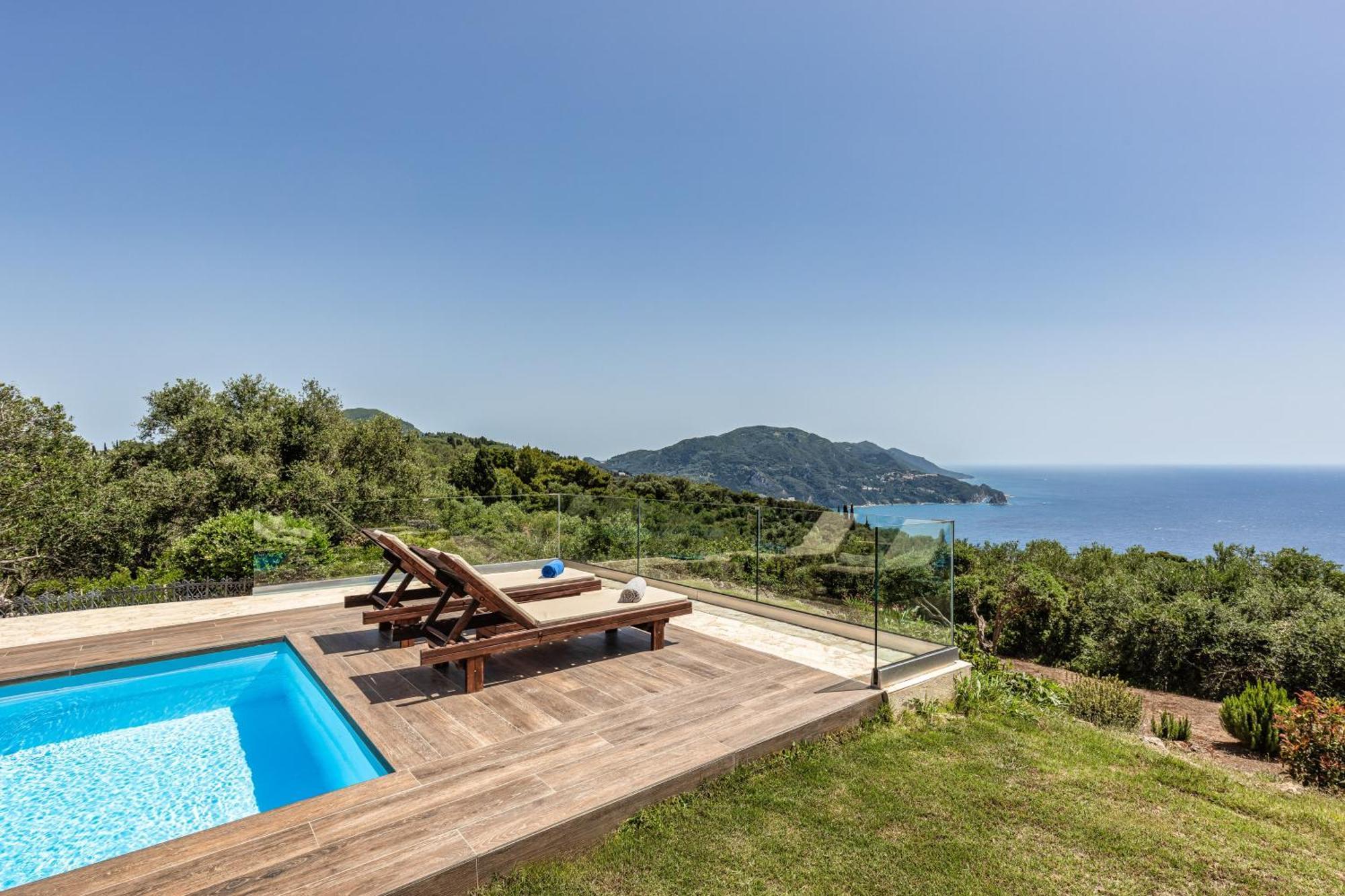 Villa Vardia-Amazing Seaviews With Heated Pool Sinarádes Extérieur photo